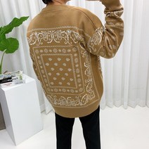 스트릿제이 페이즐리 오버핏 가디건