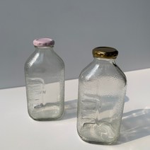 오레아 레트로주스 물병 델몬트유리병 500ml 1.5L, 화이트마개
