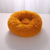 소파슈퍼 소프트 개 침대 플러시 고양이 매트 대형견 래브라도 하우스 라운드 쿠션 애완 동물 제품 액세서, 04 Yellow_01 40CM