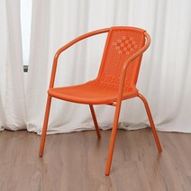 라틴 의자 곡목 카페 야외 라탄 의자 암체어 2개, 오렌지(2개)