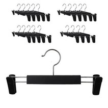 씨인크 바지걸이 논슬립 치마 집게 고급 옷걸이, 일자 하의 바지걸이 블랙 x 20개