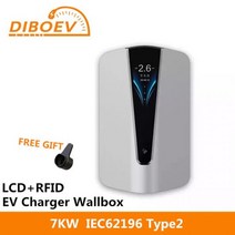EVSE 월박스 EV 자동차 충전기 전기 충전 스테이션 타입 2 48A 22KW 3 상 IEC62196-2 플러그 5m 케이블 694887, 7KW IEC62196 Type2 694887