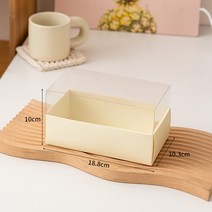 슈톨렌 포장 상자 롤 케이크 파운드 투명 박스, 10개, 옐로우 상자