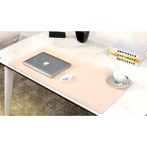 책상테이블매트 방수 가죽 데스크패드 마우스장패드 책상깔개, 아이보리 대