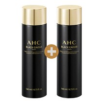[AHC] 블랙 캐비어 기초 2종 1세트 토너 140ml + 로션 140ml + 사은품, 140ml x 2개