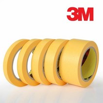 쭈bapha_3M 244 옐로우 뉴 내열 마스킹테이프 12mm X 50미터 페인트 도료분무용 다용도종이 디자인용 테잎 접착 도료용 미술용 공작용 보수용♥LtMS, ♥myside!