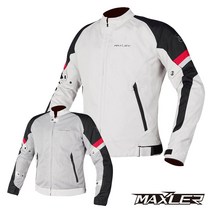 맥슬러 더블그로우자켓 / Maxler 2레이어 3계절 풀보호대 내장 / 이중 메쉬 자켓, 레드
