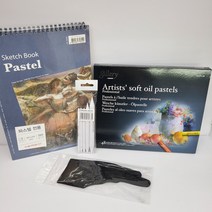 동아측기 갤러리 문교 아티스트 소프트 오일파스텔 48색 드로잉 세트 (찰필 드로잉북 드로잉장갑)