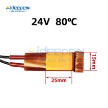 야외 히터 난방 캠핑 소형세라믹 가열 플레이트 AC/DC 12V/24V/110V/220V 일정한 온도 PTC 60/80/120/20, 05 24V 80degree