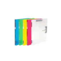 칼라칩 PP 원단의 클립보드와 레버 클립 장식의 2중 화일 A4, 노랑(80201110)