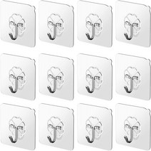 Steel 12 Ninth Five Adhesive Wall Hooks 13.2lb/6kg(Max) Heavy Duty Sticky Ceiling Door Hooks Reu, 1
