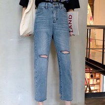 가바바 여성 청바지 가는 발목을 돋보여 줄 데일리 여름 데님 바지 G37950