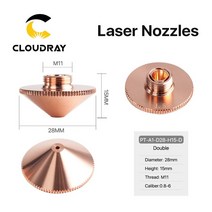 용접노즐 Cloudray-레이저 노즐 싱글 더블 레이어 직경 28mm 구경 0.8-6.0mm Precitec WSX Raytools 파이, 03 H15 Double Chrome_06 1.8mm