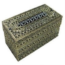 삼원 티슈케이스 나비 장식 휴지각 수납통 냅킨 홀더, 1개
