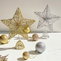 림드 에타홈 림드 크리스마스 트리 오너먼트 탑별 꼭대기 별_2color, 실버
