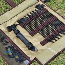 캠핑 단조팩 10개 망치 가방 세트+사은품 야광링 10개, 블랙 40cm 10개 세트