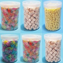 여러가지 플라스틱 구슬(원형.나무.별.나비.꽃)300g