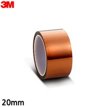 3M 캡톤테이프 폴리이미드 내열 내화학 마스킹 폭20mm +GraeMall, II옵션xII