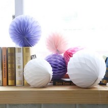 [스투피드] 허니컴볼 장식세트 (라일락) 6개입, 상세 설명 참조