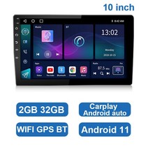 ESSGOO-2 딘 7 9 10 인치 안드로이드 자동차 라디오 2G 32G 범용 멀티미디어 플레이어 카플레이 자동 스테레오 블루투스, 05 10 inch Standard