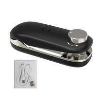보관함 정리용품 Mini Portable Bag Heat Sealer USB Rechargeable Handheld Heating Food Storage Plastic Sealin, 한개옵션1, [02] Black