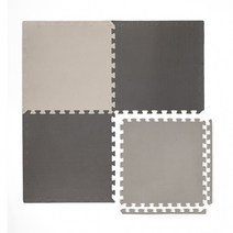 헬스장 바닥매트 바닥재 홈짐 층간 소음 방음 방청 바닥 충격 흡수 매트, 블랙(4장세트)