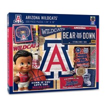YouTheFan NCAA 퍼듀 보일러메이커 BB 레트로 시리즈 퍼즐 - 500피스 라지, Arizona Wildcats