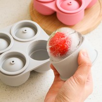 국산 실리콘 왕얼음틀 트레이 4구, 그레이