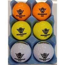 다이아윙스 비거리골프공 스크린전용볼 고반발골프공(6구), 무광오렌지(M3)