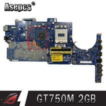Dell Alienware M14X R3 노트북 마더보드 VAR00 100% DDR3L GT750M 2GB 완전히 테스트 됨, 한개옵션0