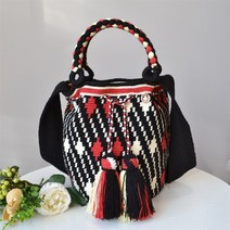 모칠라백 콜롬비아 와유 백 WAYUU 핸드메이드 니트 라지 크로스 토트 투모웨어 기능 점주 특선