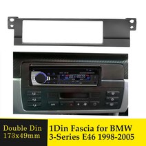 수입차부품 Bmw 3 시리즈 e46 1998-2005 오디오 cd dvd 스테레오 대시 마운트 트림 키트 라디오 설치 패널 프레임 베젤 용 1 din fascia 137