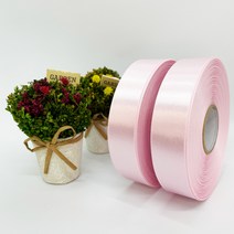 포장 리본 끈 제이제이리본 고밀도주자 45M 2롤 (10mm 15mm), 15mm, 연분홍