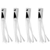4 팩 40 인치 할로윈 유령 Windsock 플래그 야외 프론트 마당 파티오 잔디밭 정원 파티 장식에 대 한 야외 매달려 장식, 하나, 보여진 바와 같이
