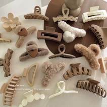 단발묶기 보브단발 붙임머리스타일링 머리 장식 세트 여성 패션 발톱 클립 커피 블랙 아크릴 큰 머리핀 헤어 악세서리 어, [03] 2조각,피스 3