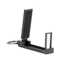 엘레컴 휴대용 가방걸이 행거 컴팩트 스마트폰 거치대, 매트블랙