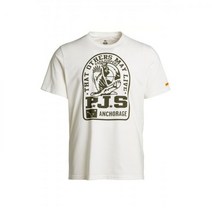 PARAJUMPERS 파라점퍼스 남성 반팔 티셔츠 네이트 티 NATE TEE 23SMPMTEEGT02PJ0505 - 화이트