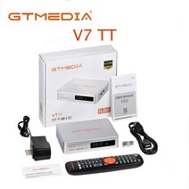 위성 TV 수신기 gtmedia v7 tt dvb-tt2cablej.83b 지상파 멀티 plp usb 용 1080p 풀 hd 디지털 박스 디코더, v7 tt 전용, 영국 플러그