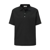 23SS 블랙 단색 면혼방 반팔카라티셔츠 DMTS3B013BK