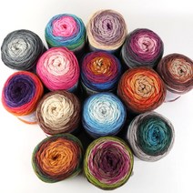 마마니트 4+1 맥시롱바틱 털실 250g 대용량실 / 롱바틱실 / 롱바틱털실, 6776 핑크 블루 그린혼합