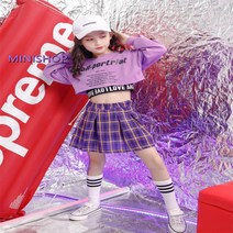 키즈 치어리더 스트릿댄스 패션 비걸 아동 방송댄스 의상 복 세트 댄스개인레슨 성인, LOVE 블랙_150cm