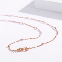 14in-35in 1mm 얇은 925 스털링 실버 로즈 골드 컬러 커브 체인 목걸이 여성 쥬얼리 Kolye Collares Collane Ketting
