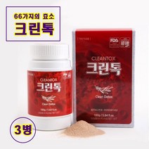 크린톡 천연효소 66가지 발효식품 클린톡 영양보충 면역력강화 영양제 오미자 민들레 복분자 산수유 작약 블루베리 염증 면역 건강 파우더, 3개