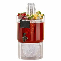 쥬스디스펜서(원형)6.6L 베버리지 디스펜서 음료통 쥬스통 얼음, 단품