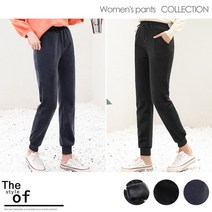 [노다지닷컴] 벨벳 여성기모 밴딩 조거팬츠