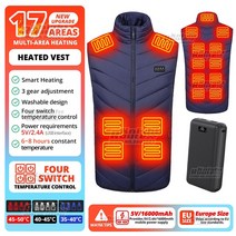 전기방석 전기담요 USB 차량용 12V 남성 및 여성용 팬 조끼 여름조끼 선풍기조끼USB 충전 선풍기옷.에어컨 의류 냉각 얼음조끼 고온 작업 얼음조끼2023, 45.17Areas-Blue-5V-4SW - (EU)3