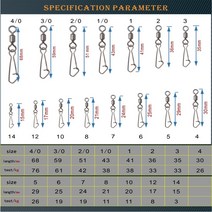 텐터 우레탄창 제약 천막사 DNDYUJU-스테인레스 스틸 낚시 커넥터 낚시 회전 인터록 롤링 후크 루어 40, 10 Size 2