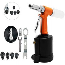 VOTOER Pneumatic Rivet Gun Hydraulic Air Riveter Tool Labor Saving Rivet Riveting Nut Nail Insert Ha, 1, 1/4-inch 3/16-inch 5/32-inch
