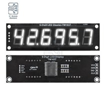 4/6 자리 0.56 인치 7 세그먼트 디지털 튜브 시계 모듈 더블 도트 LED 디스플레이 TM1637 arduino용 파란색 노란색 흰색 녹색 빨간색, [07] 6 Digit white, 07 6 Digit white