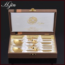 H.jin 단체선물추천 현진 꽃사슴골드티타늄수저세트 명절 추석 설날 부모님 가족친척기념품 기업회사 창립기념일행사 VIP외국인바이어답례품, A 스타일